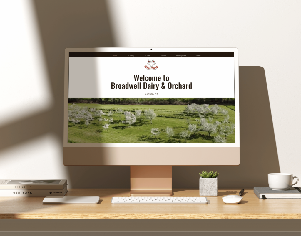 Broadwell Dairy & Orchard website mockup