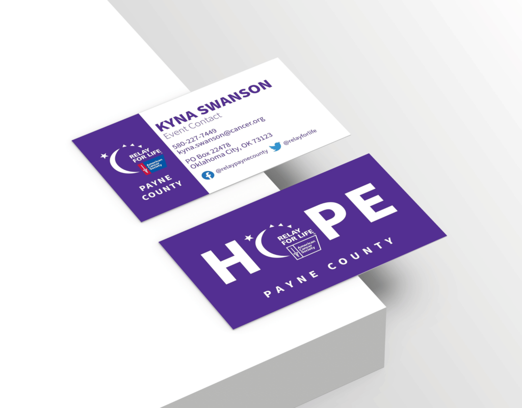 Relay for Life business card